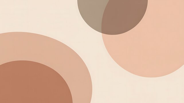 Abstract background with soft earth tone circles overlapping in a smooth and minimal design creating a warm, inviting aesthetic.