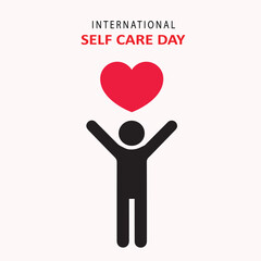 International self care day Logo vector illustration