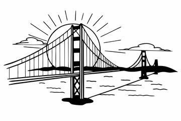 bridge vector illustration