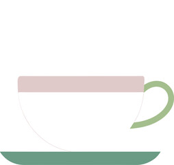 Flat Vector Coffee Cup Design – Modern Cafe & Relaxing Tea Time Symbol