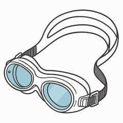 White swimming goggles with blue lenses eyewear white frame