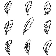 A powerful and symbolic collection of feather art, representing wisdom, honor, and celestial guidance