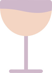 Pastel Wine Glass – Minimalist Drink & Beverage Icon