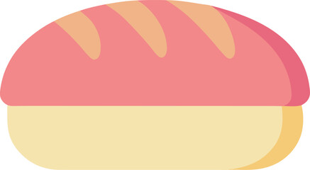 Flat Vector Bread Icon – Modern Bakery Item & Organic Grain Symbol