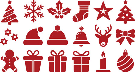 Collection of Christmas Garlands and Decorations