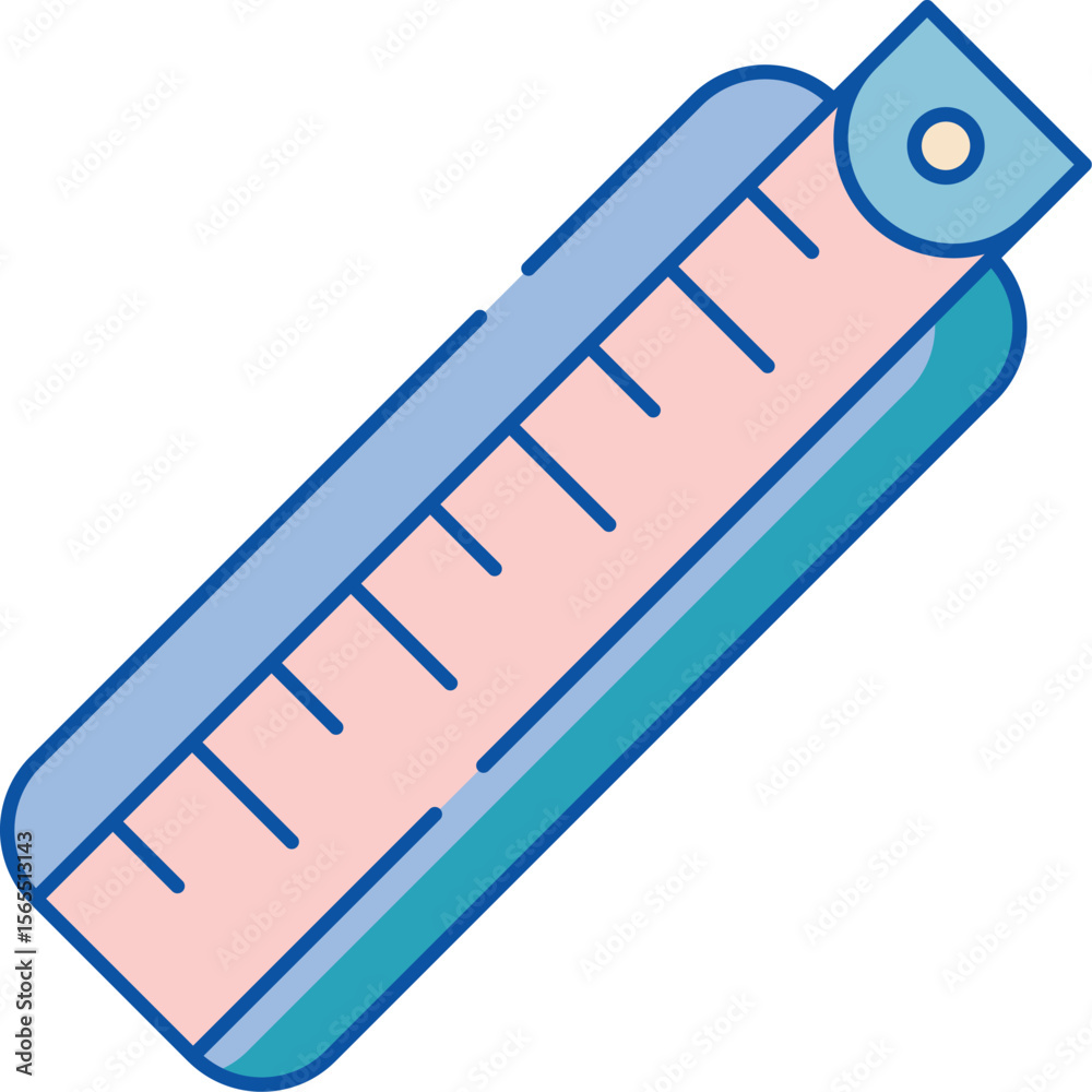 Poster modern set of simple clean line art icons representing various measurement tools and concepts for di
