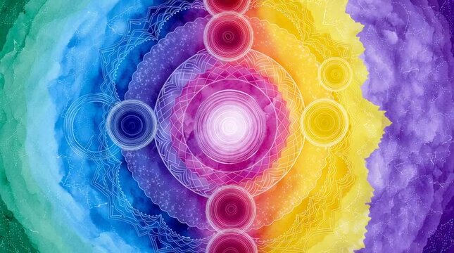Chakra energy in array of colors