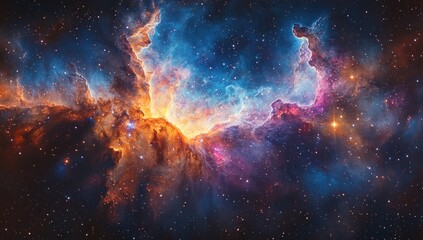 Obraz premium Colorful nebulae in space
