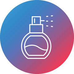 Perfume Line Gradient Circle Background Icon
