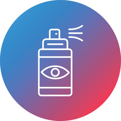 Tear Gas Line Gradient Circle Background Icon