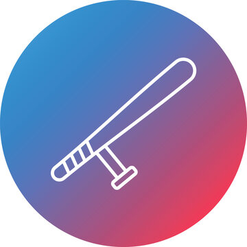white baton icon on gradient circle clip art preview