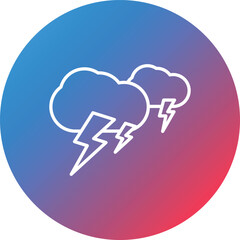 Storm Line Gradient Circle Background Icon