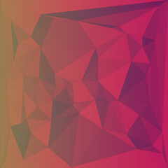 Geometric Gradient Polygon Landscape A Captivating Blend of Warm Hues and Intricate Triangular Facets Creating a Modern Abstract Art Piece