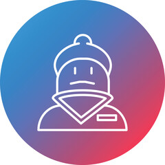 Gnome Line Gradient Circle Background Icon