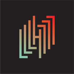 Abstract Gradient Geometric Pattern on a Minimal Black Background

