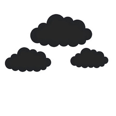 Obraz premium Black cloud vector illustration of weather forecast and sky design element silhouette
