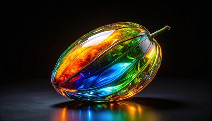 Colorful Glass Fruit Sculpture