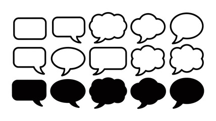 Fototapeta premium Vector art of various speech bubbles are isolated on white background