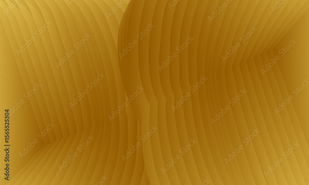 Poster abstract golden waves with smooth gradient and layered depth