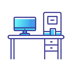 vector illustration of a computer