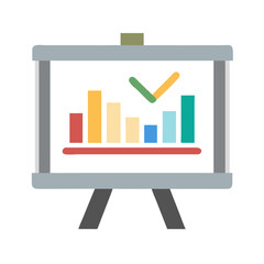 business graph on a laptop