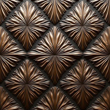 Vintage Bronze Diamond Pattern Wall Texture