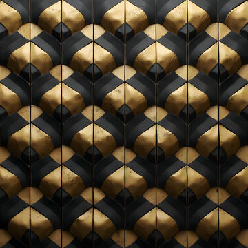 Gold Diamond Geometric Wall Texture