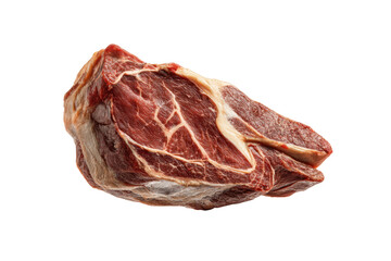 PNG Raw beef cut with marbling on black background