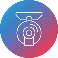 Cctv Line Gradient Circle Background Icon