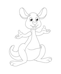 Kangaroo Coloring Page for Kids