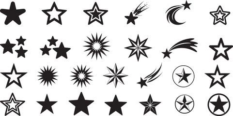 Star shapes and celestial bodies stars cosmic
