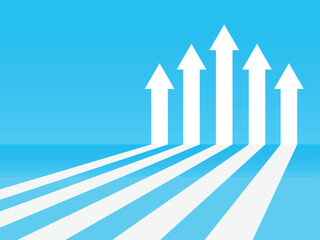 Upward Arrows Representing Growth and Success