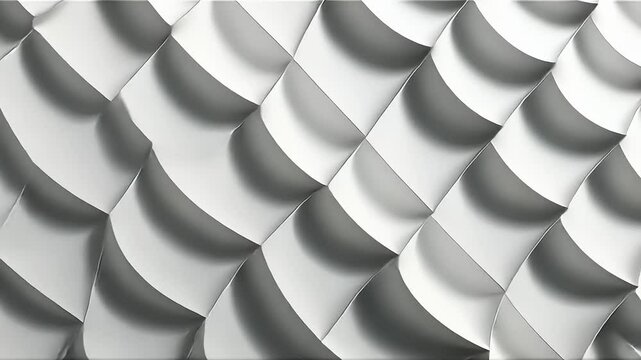 Elegant white parametric background animation showcasing seamless geometric design