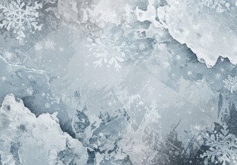 Winter Frost Background Texture - Beautiful icy winter background with snowflakes and frost patterns. Perfect for winter themed designs