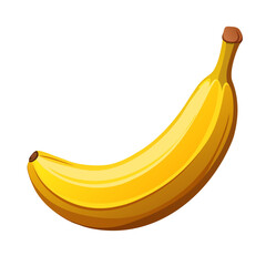 Realistic Banana Vector Illustration Isolated on Transparent Background