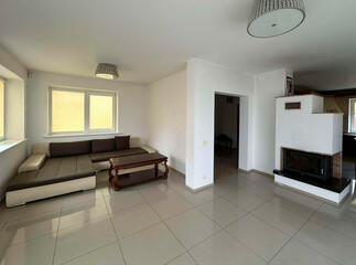 Modern luxury apartment interior in minimal scandinavian style, 3d rendering
