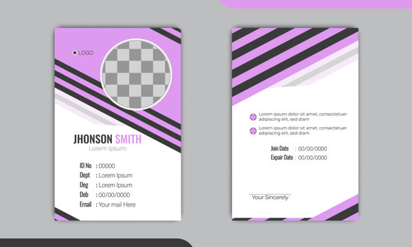 Creative Office ID Card Design Template