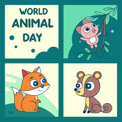 Obraz premium World wildlife day is a global observance to celebrating awareness about the world wildli