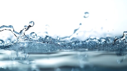 Captivating photo showcasing the dynamic splash of water with intricate details against white background