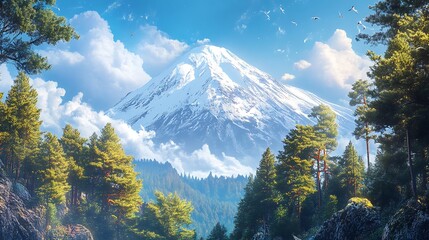 Snowless cold ridges and eerie pale moonlight high resolution picture