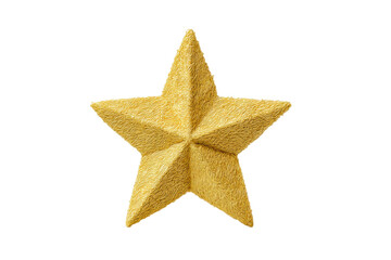 PNG Intricate textured golden star sculpture on black background