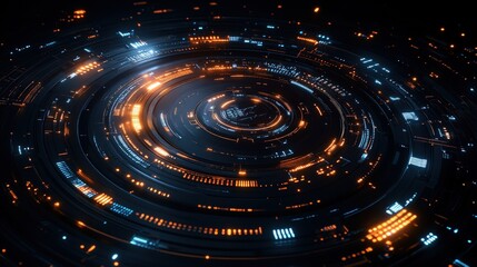 Abstract circular technology graphic