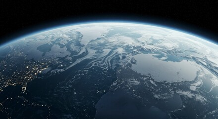 Earth from space, detailed view