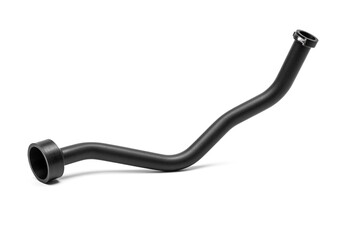 Curved Black Automotive Hose &ndash; Dual-Diameter Engine Pipe for Fluid or Air Transfer