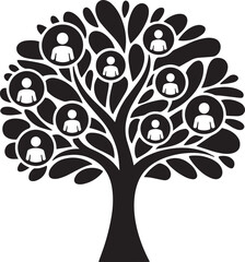 Family Tree Illustration Depicting Genealogy, Ancestry, and Lineage