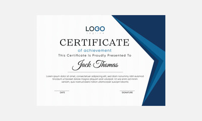 vector gradient modern certificate. simple modern certificate. certificate template design
