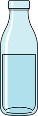 Clean bottle of water vector illustration depicting refreshment hydration and healthy lifestyle concepts for designs