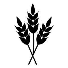 Silhouette image of a bunch of wheat seeds