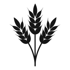 Silhouette image of a bunch of wheat seeds