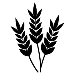 Silhouette image of a bunch of wheat seeds